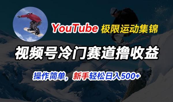 视频号冷门赛道撸收益，YouTube搬运极限运动集锦，暴力起号，操作简单流量高，轻松日入5张【揭秘】-一鸣资源网