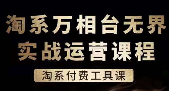 淘系万相台无界实战运营课，淘系付费工具课-一鸣资源网