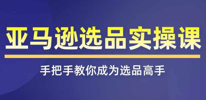 亚马逊选品实操课程，快速掌握亚马逊选品的技巧，覆盖亚马逊选品所有渠道-一鸣资源网