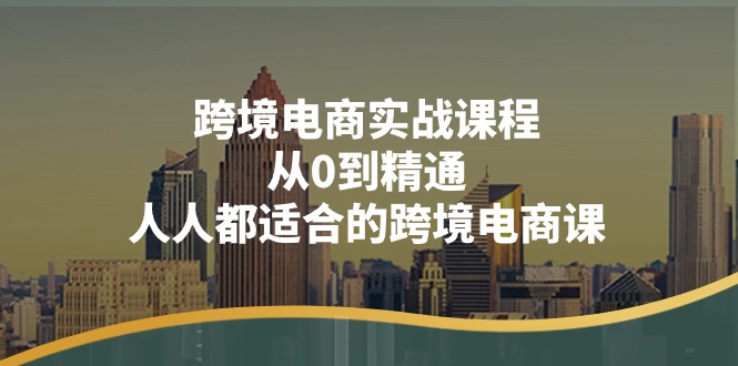 跨境电商实战课程：从0到精通，人人都适合的跨境电商课（14节课）-一鸣资源网