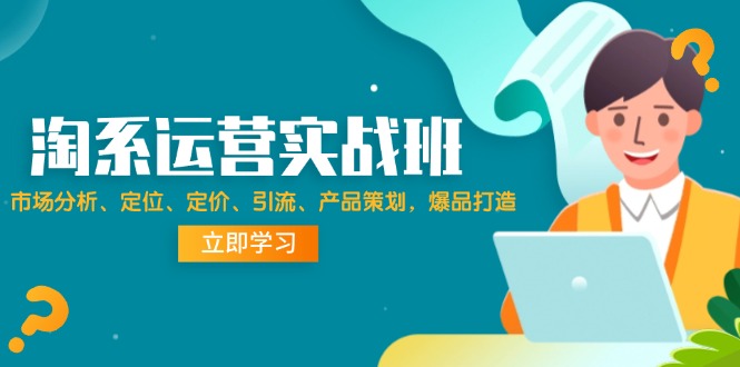 淘系运营实战班：市场分析、定位、定价、引流、产品策划，爆品打造-一鸣资源网