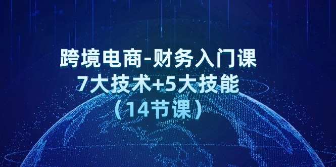 跨境电商-财务入门课：7大技术+5大技能（14节课）-一鸣资源网