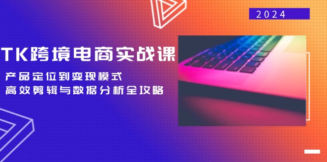 TK跨境电商实战课：产品定位到变现模式，高效剪辑与数据分析全攻略-一鸣资源网