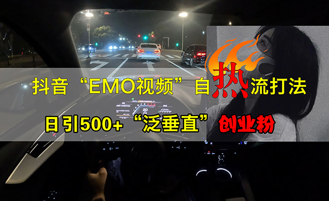 抖音EMO视频自热打法，日引500+“泛垂直”创业粉-一鸣资源网