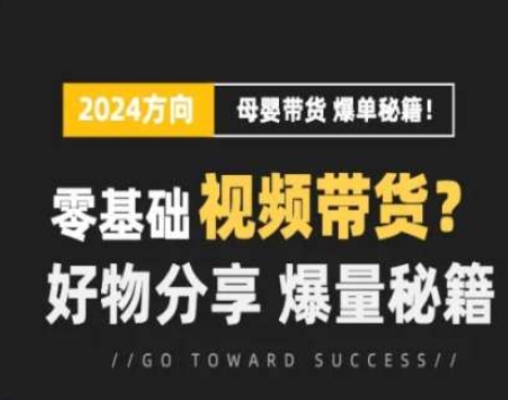 短视频母婴赛道实操流量训练营，零基础视频带货，好物分享，爆量秘籍-一鸣资源网